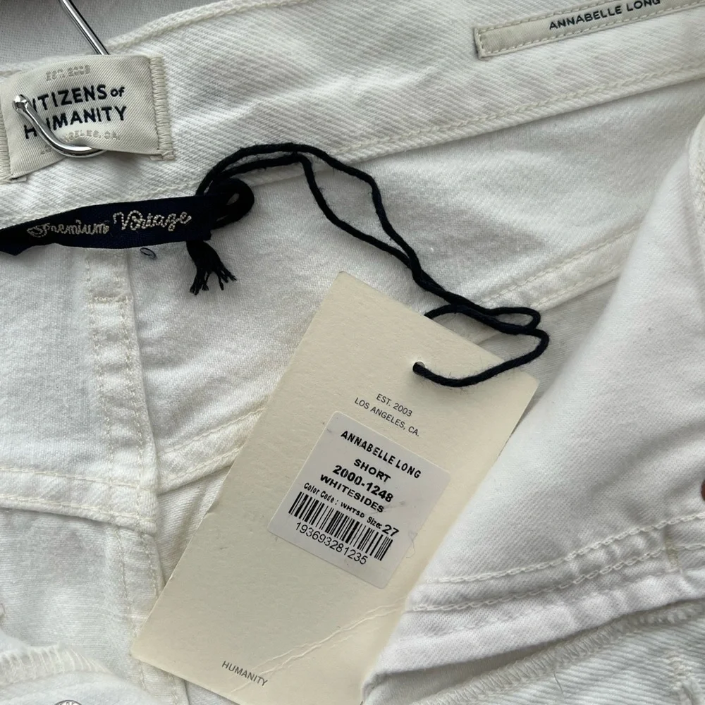 Citizens of Humanity Annabelle Long Short In White Size 27 New